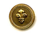 18thc. fabric fleur de lys Thumbnail